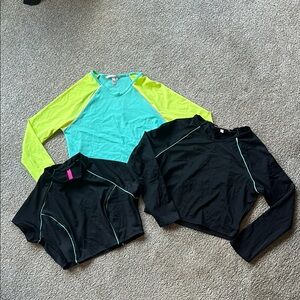Women’s Long Sleeve Tops - Black and Green